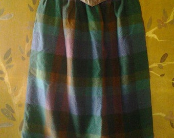 Tartan wool 80s Escada skirt