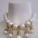 Dauplaise / Pearl Necklace / 1980s / Waterfall / Bridal / Romantic Gifts / Wedding / Dynasty / High Fashion / Designer