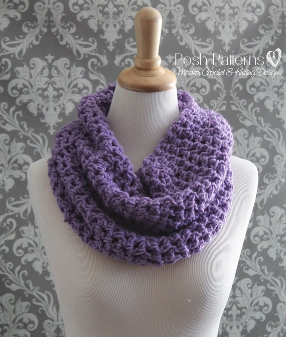 easy scarf free crochet lacy pattern PATTERNS Crochet Crochet  Pattern   Infinity Scarf Pattern Crochet