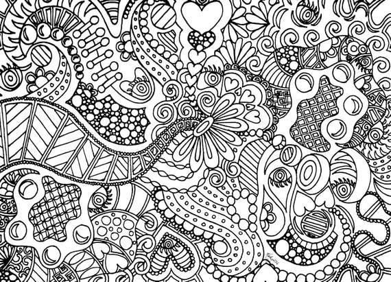 zentangle coloring pages easy for girls - photo #1