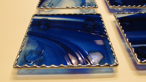 Cobalt Blue And Clear Baroque Stained Glass By Stainedglassjewels 9385