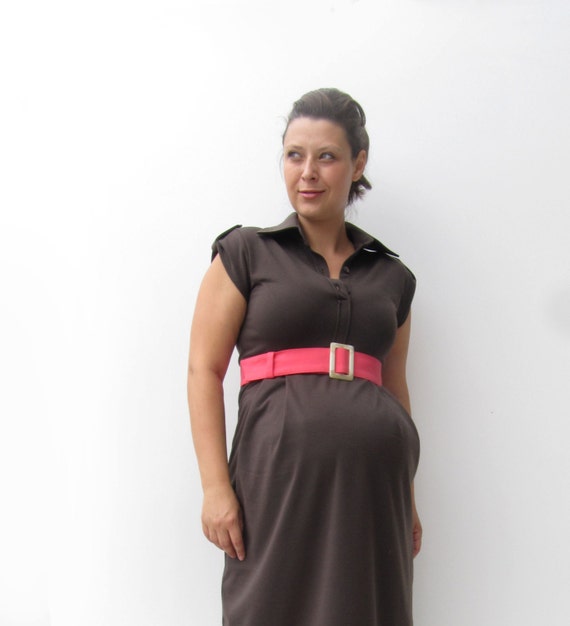 maternity brown dress