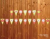 Green & Red Christmas Party - PRINTABLE Banner, by MyPartyDesign - Instant Download Il_170x135