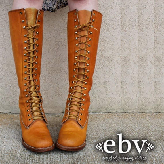lace up frye boots vintage