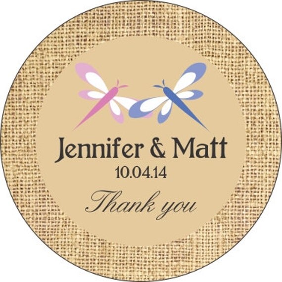 Thank You Wedding Stickers Personalized with your text and colors - Compare and Save Il_570xn