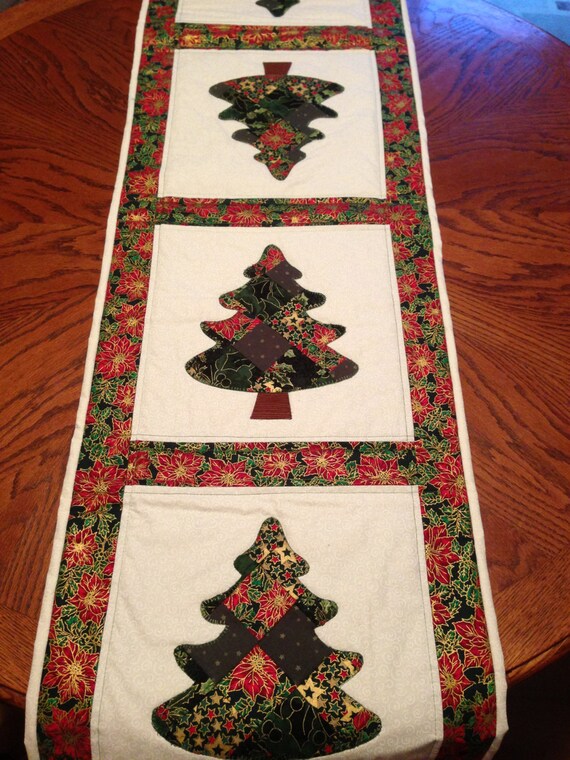 christmas tree table runner christmas tree table runner
