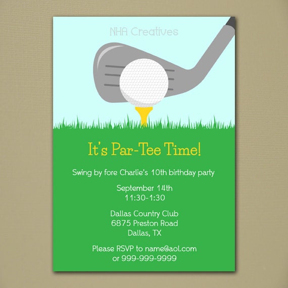 Golf Party Invitations 2