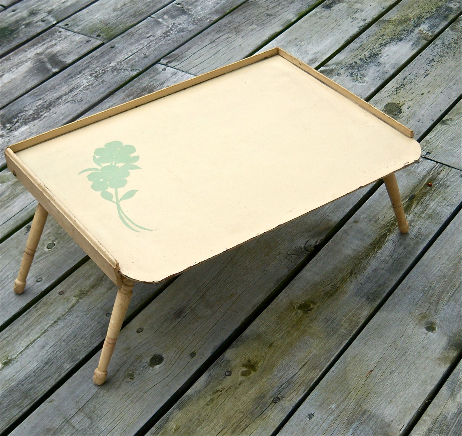 Vintage Wooden Bed tray Lap tray Folding tray Laptop table