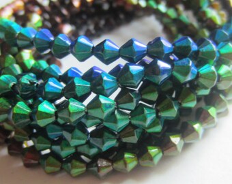 Mood Bead Mirage Bead Polymer Clay Bead Heat Sensitive Bead 5mm Bicone QTY 1 Strand