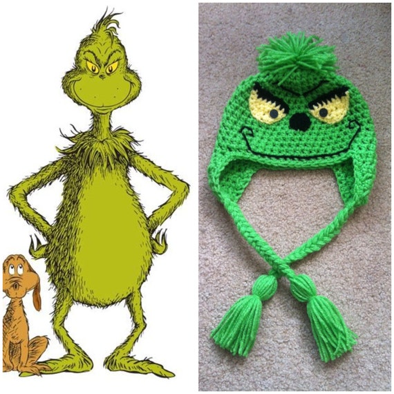 Crochet The Grinch Beanie/Hat