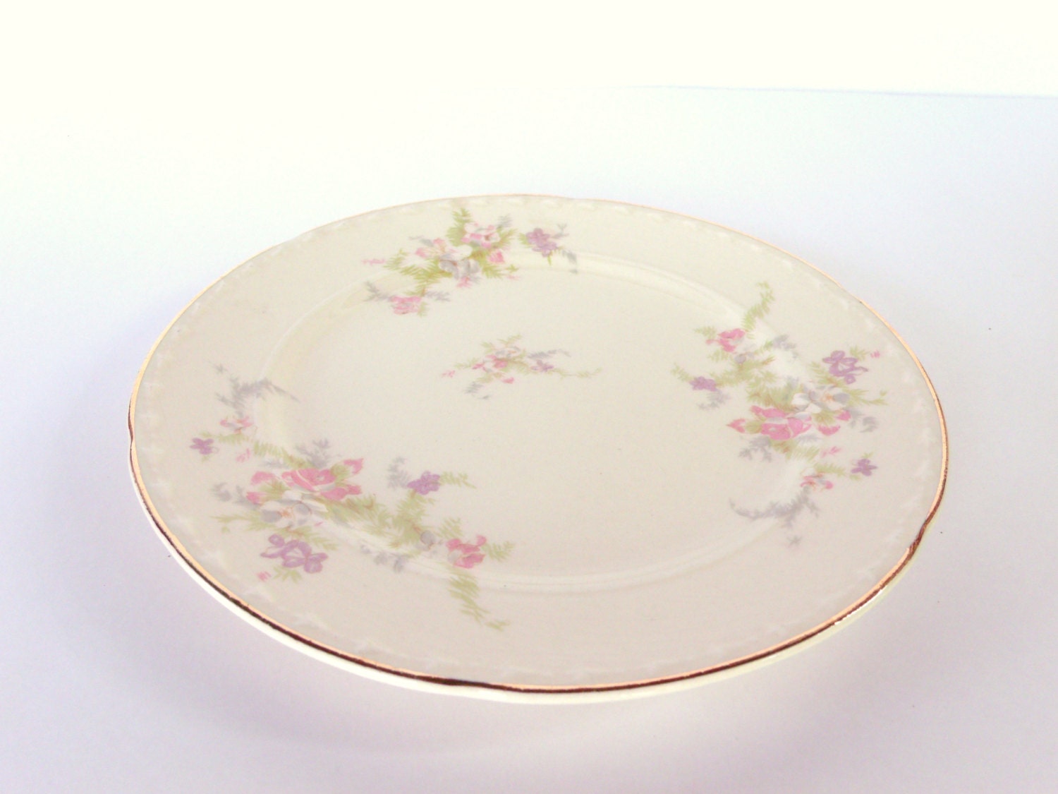 Crooksville China Co Salad Plate Spring Blossom Pattern 1930s