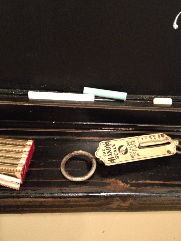 Big Black Framed Chalkboard with Shelf