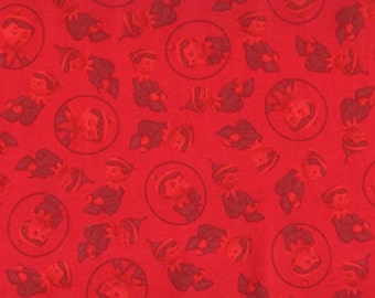 Christmas, Elves, Elf on the Shelf by Quilting Treasures, Elf Fabric, Red Fabric, Christmas Fabric, 01526
