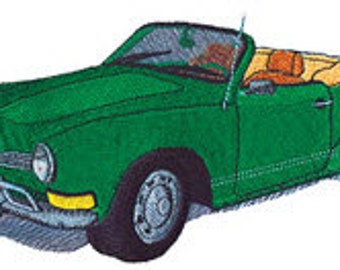 Custom Embroidered Karmann Ghia Denim Shirt S-4XL