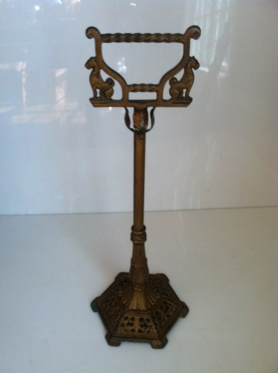 ANTIQUE brass towel holder 40s