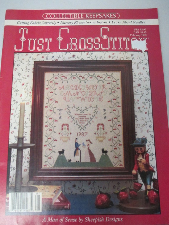 Just Cross Stitch back issue used magazine Feb 1989