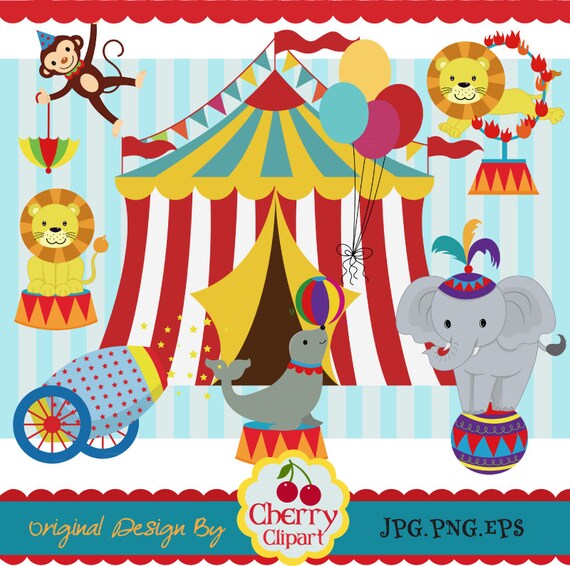 Circus Clip Art Carnival Clip Art Personal and Commercial