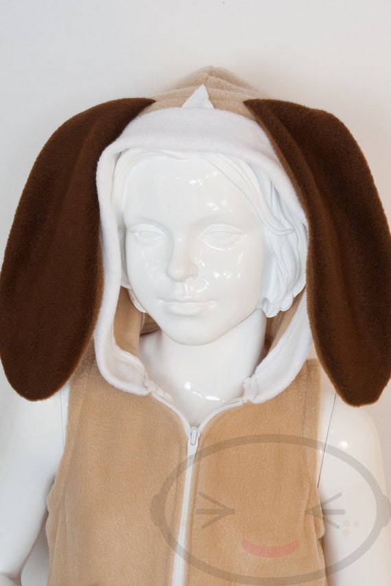 KIDS Hound Dog Puppy Hoodie Costume Vest Jacket Handmade