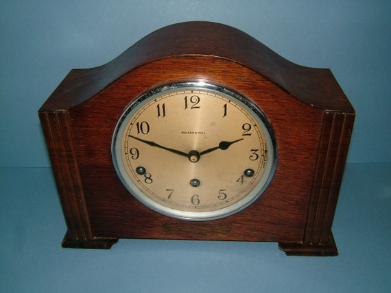 1930s Walker & Hall 8 Day Mantle Clock Garrard by BiminiCricket