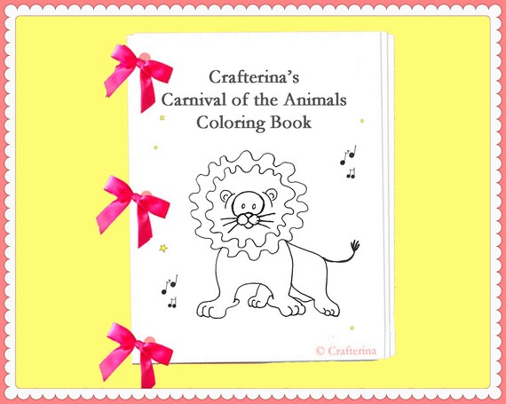 Carnival of the Animals Printable Coloring Ribbon Book PDF