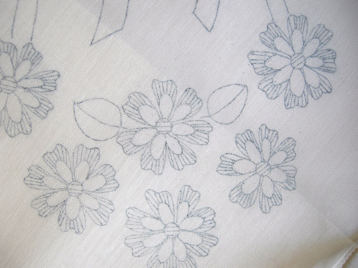 German Vintage Embroidery Stamped Fabric by linenlaceandthread
