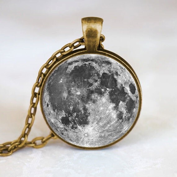 Full Moon Pendant Full Moon Necklace Full Moon Jewelry