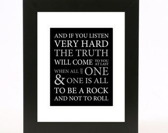 led zeppelin: stairway to heaven lyrics wall art 8x10 print custom color