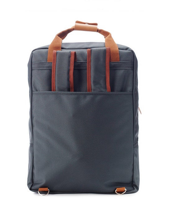 Two front Zipper pocket Backpack Black