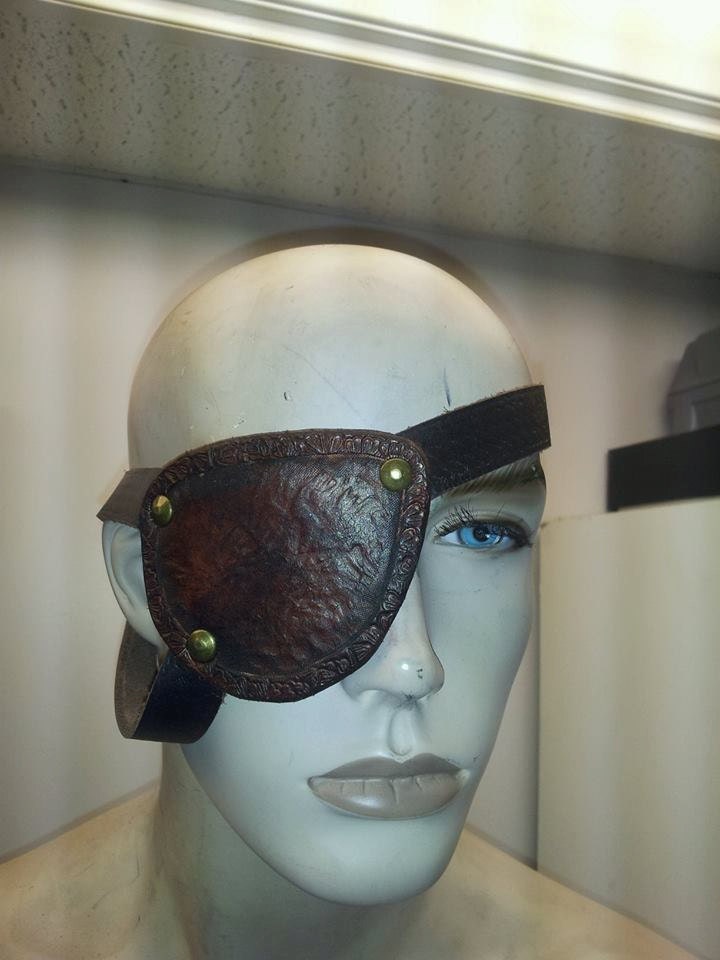 Deluxe Double Strap Leather Eye Patch