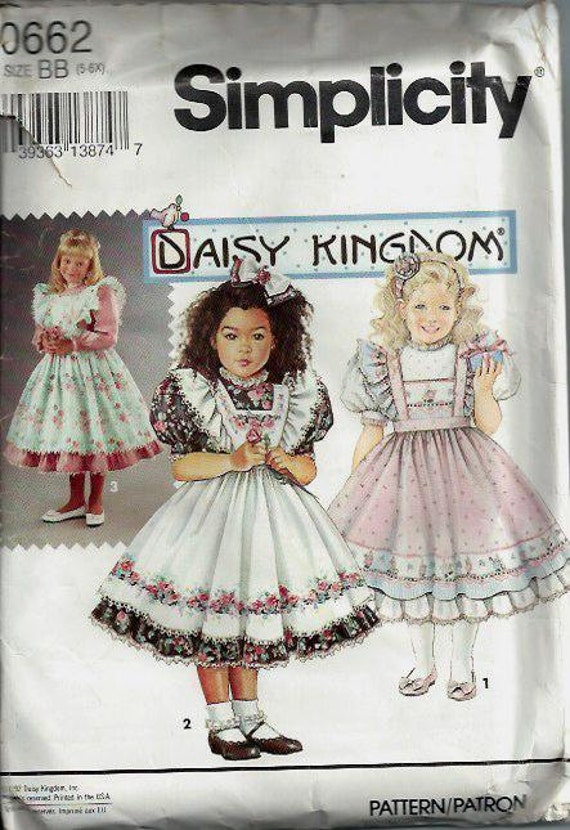 Daisy Kingdom Dress And Pinafore Pattern Simplicity 0662