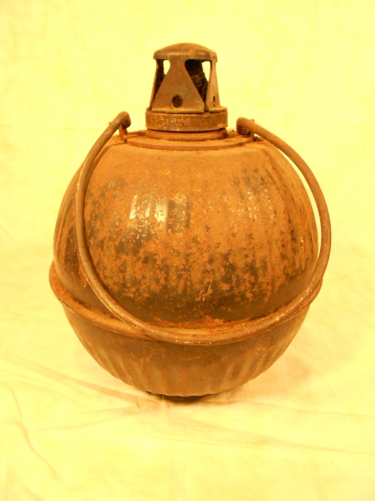 Vintage Smudge Pot or Road Flare by ToEverySeason on Etsy