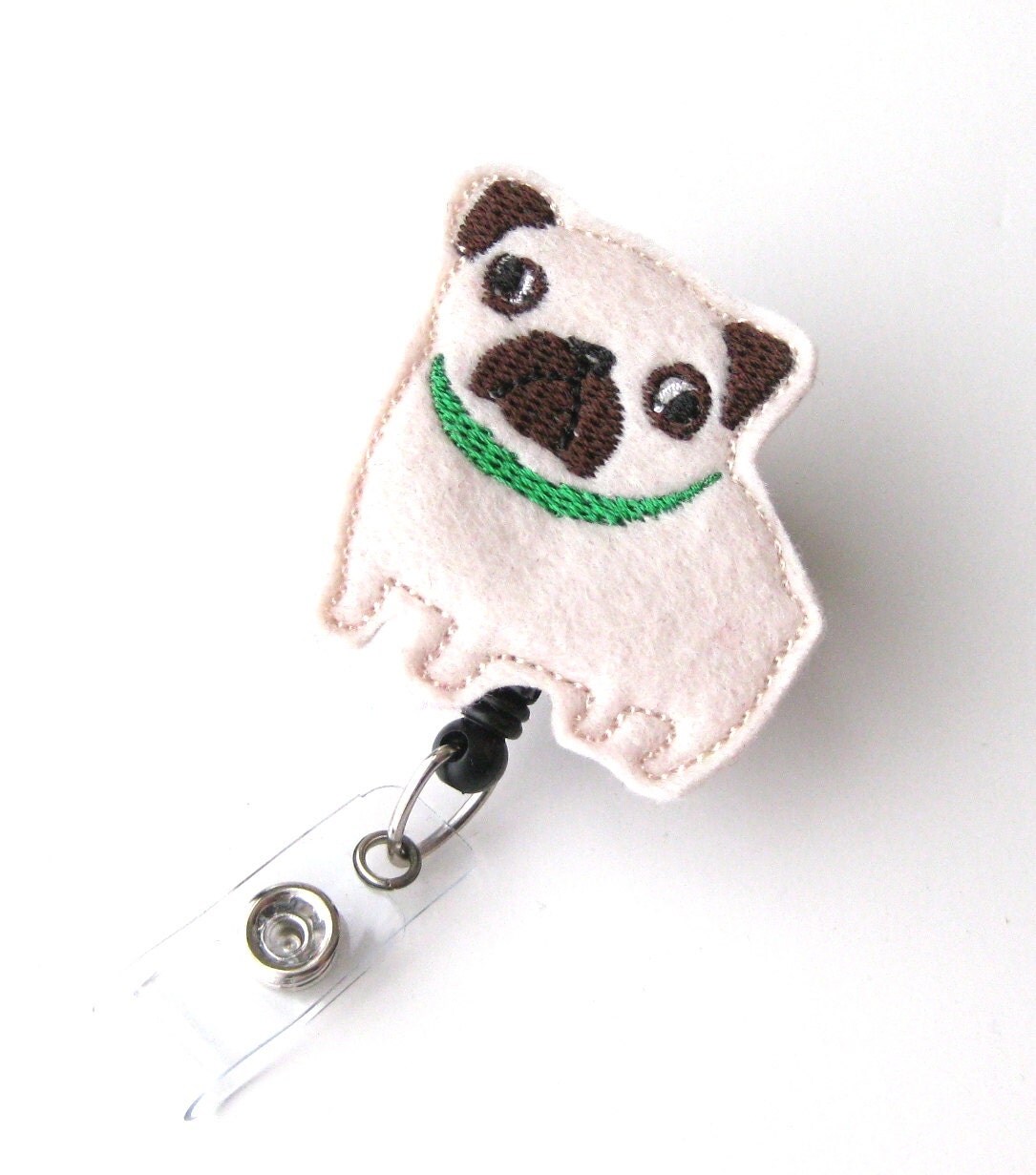 Fat Pug Name Badge Holder Cute Badge Reels Unique