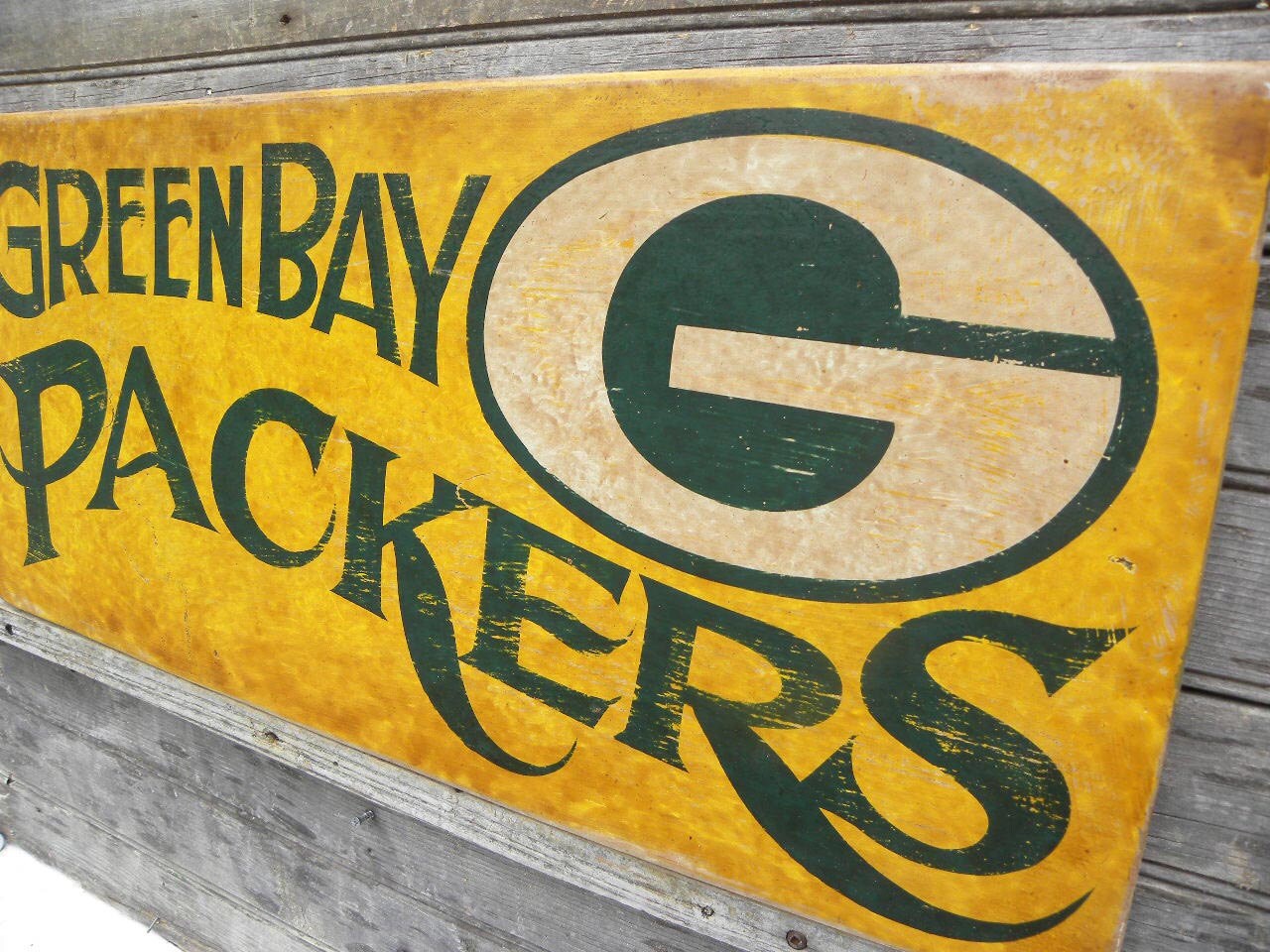 Green Bay Packers Sign original wooden sign hand lettered