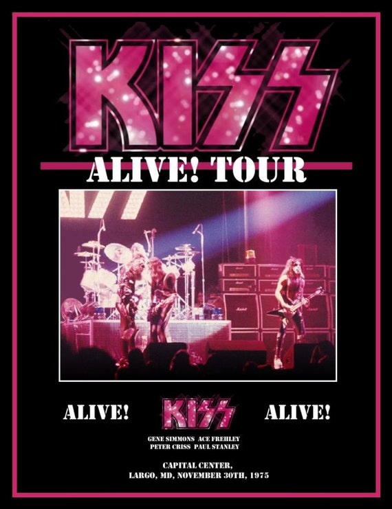 KISS Collectibles KISS Alive Largo MD Nov 30th 1975 Concert