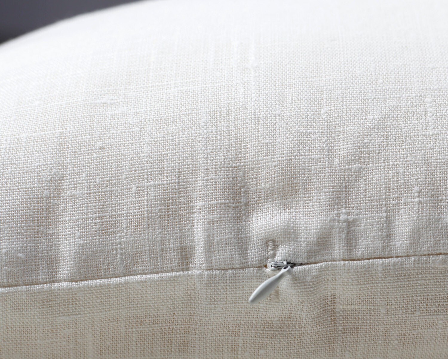 White linen lumbar pillow cover pillows cases trow by pillowlink