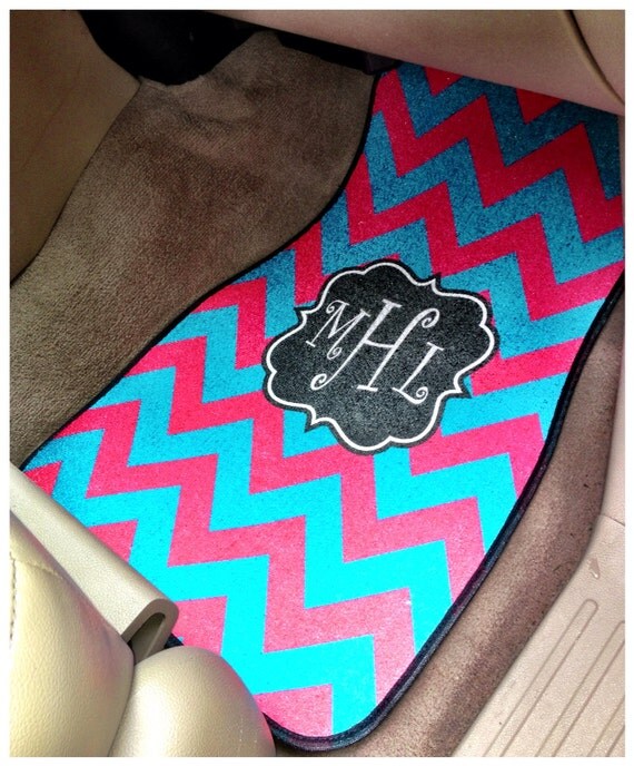 Items similar to Personalized Car Mat Set Front 2 on Etsy