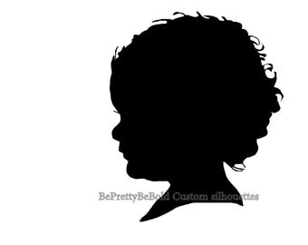 Custom Silhouette Nursery wall Art Print Mother's day Gift for Mom Printable Silhouette files Silhouette Art Child Silhouette Wedding Print