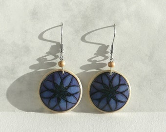 Multicolor - Tikuli Art Handpainted Wooden Earrings