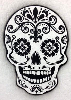 Day of the death sugar skull airbrush stencil