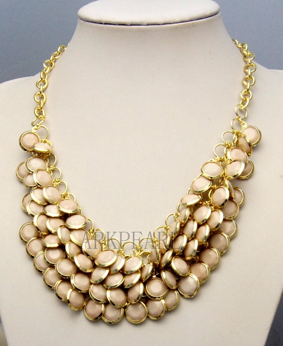 bubble necklacebeadwork necklaceBeaded Jewelrybib by Arkpearl