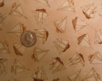 South Sea Imports fabric Tall Ships by D.C. Brown Sailboats