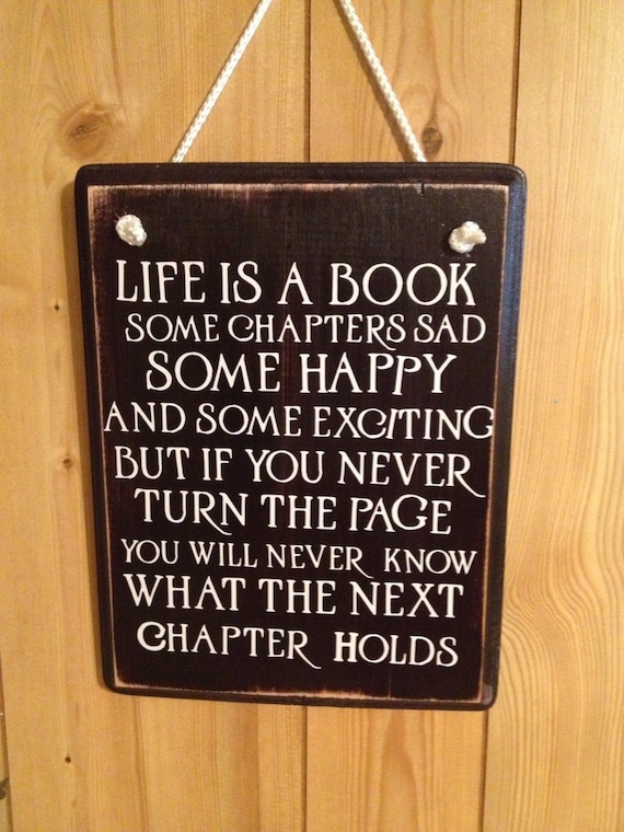 Life is Like a Book Plaque by Berwickbay on Etsy