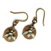 honey bee dangle earrings // mixed metal jewelry