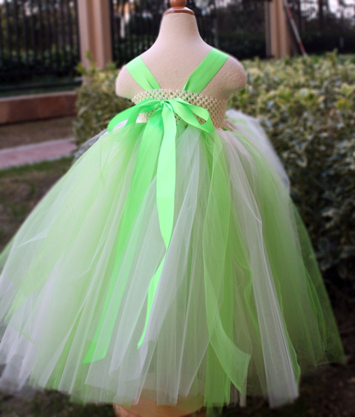 Lime Green Flower Girl Dress Party dresses by coloranglesBoutique