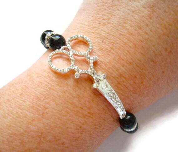 Hair Stylist Bracelet Shears Bracelet Hairdresser by ThePhloxShop