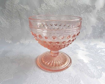 Pink Depression Glass Sherbert/Dessert Cup Hobnail Pattern