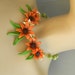 Marigold - Fall orange - Handmade polymer necklace earrings set