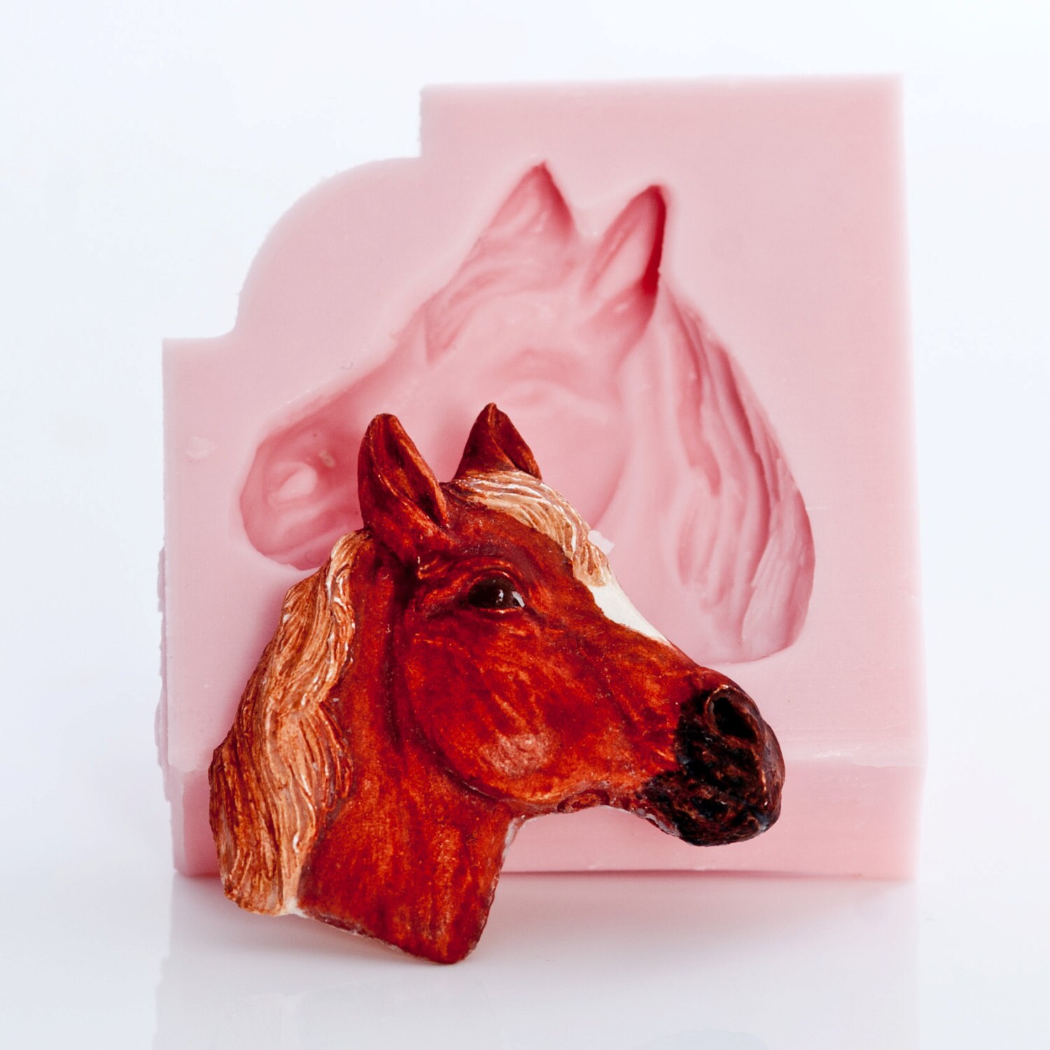 Horse Head Flexible Silicone Mold for Polymer Clay Resin