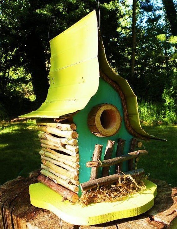 bird house, Birdhouse, whimsical and functional Birdhouse in color 