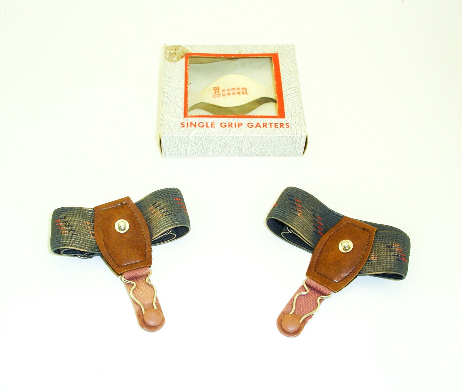 1950s Mens Sock Garters Vintage Unworn New Old Stock
